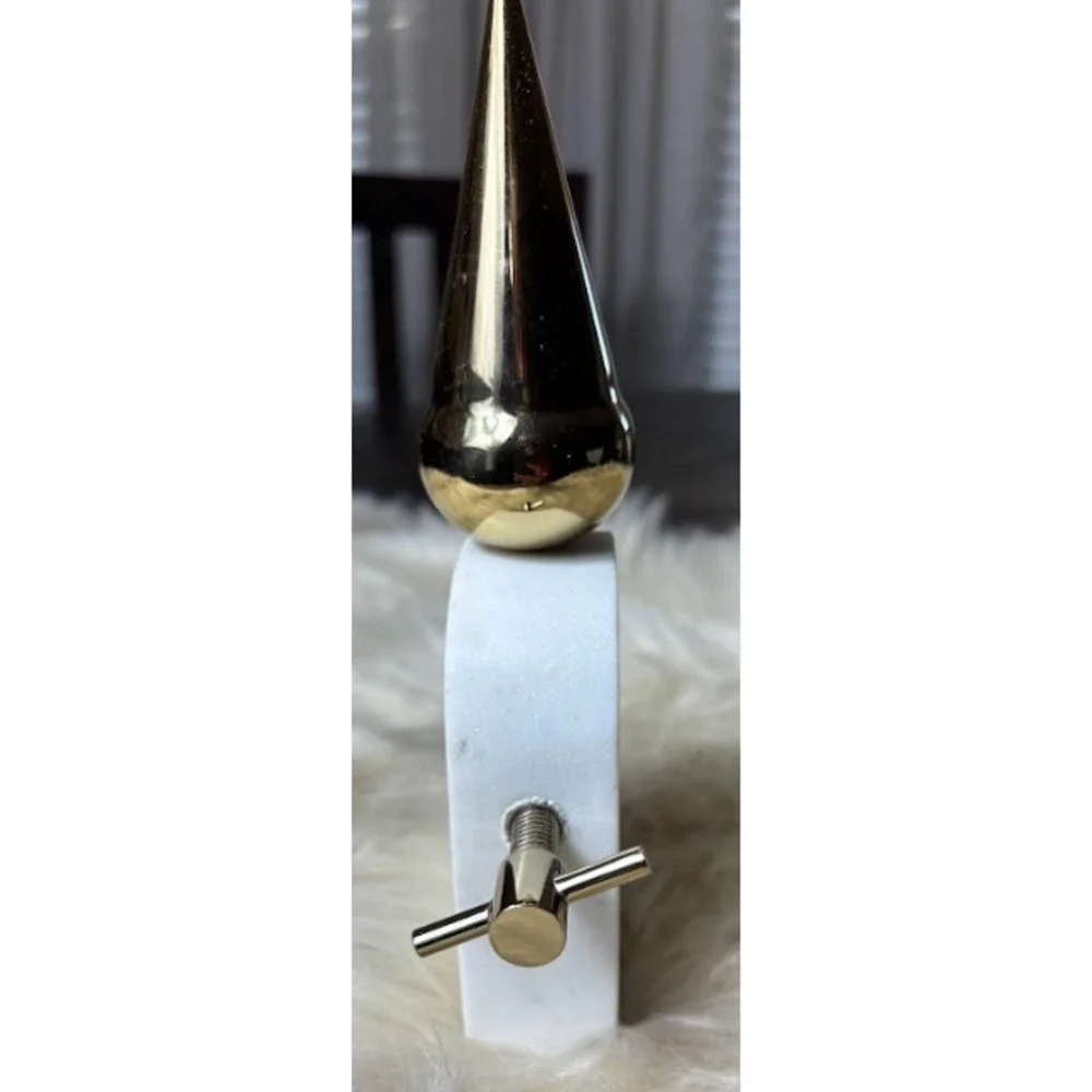 Pottery Barn‎ Marble Gold Nutcracker Holiday Decor Christmas Collectible Vintage